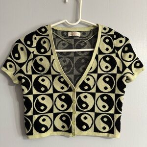 LA Hearts PacSun Yin and Yang Crop Top Size Small